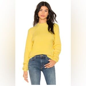🏷️ Free People Too Good Knit Pullover Sweater in Lemon Size XS